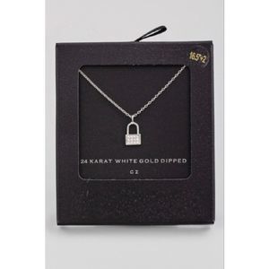 Mini padlock pendant necklace